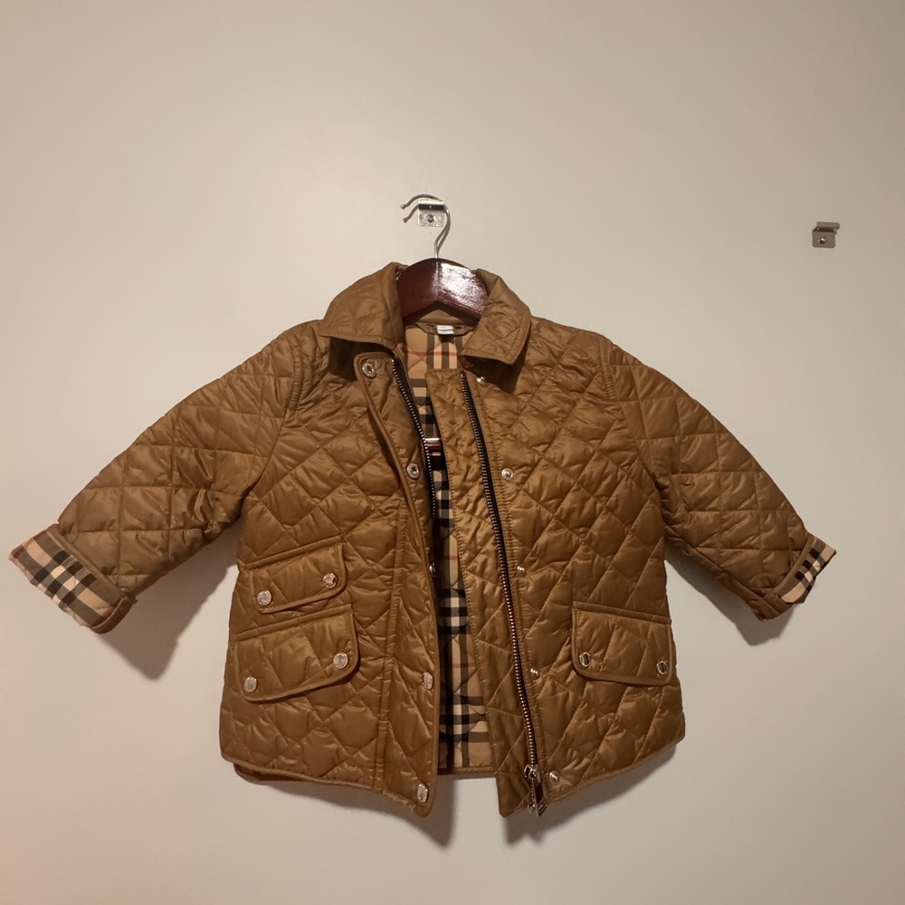 Burberry Kids Brown Quilted Puffer Jacket